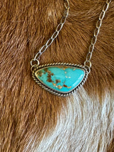 Load image into Gallery viewer, Easter Blue Triangle Necklace