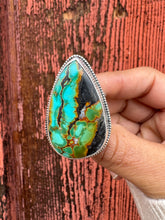 Load image into Gallery viewer, Wild Spirit Black Jack Turquoise Ring Treasure (Size 10.25)