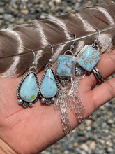 Load image into Gallery viewer, Sandhill Turquoise Duster Fringe Earrings
