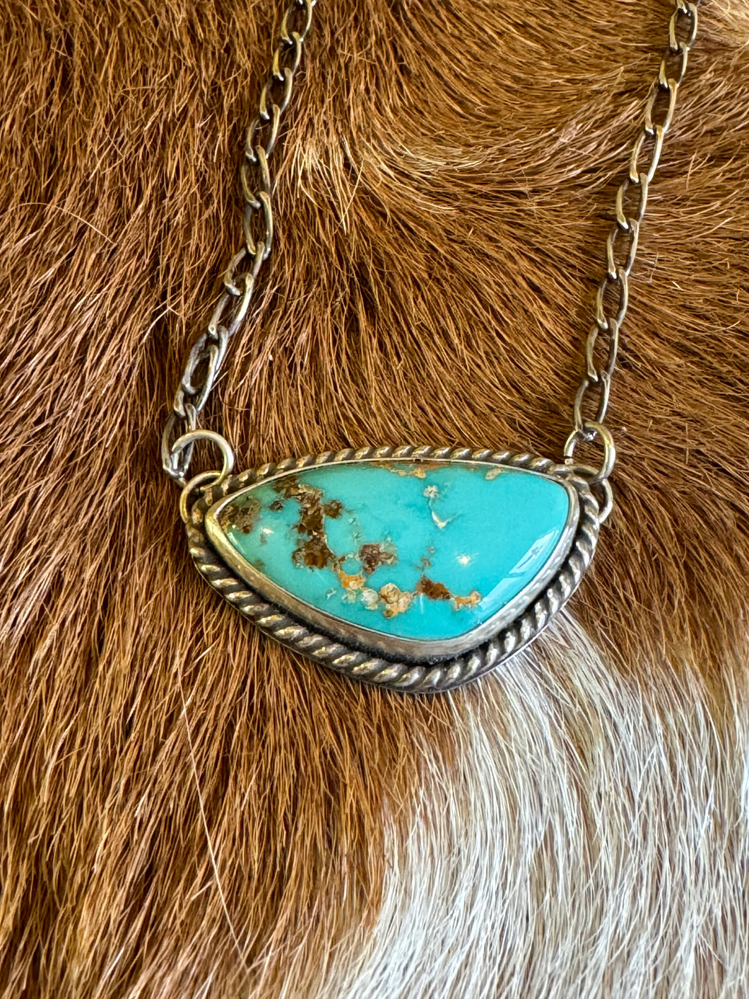 Easter Blue Triangle Necklace