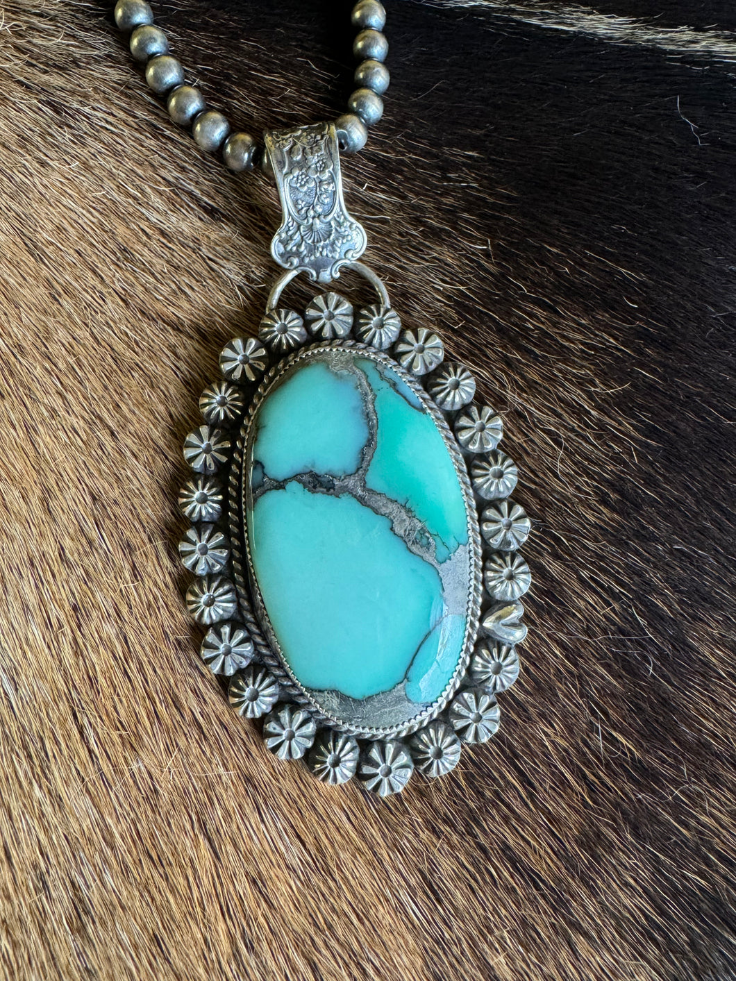 Desert Bloom Variscite Hidden Heart Pendant