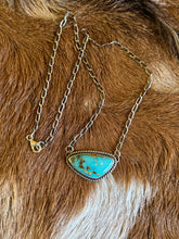 Load image into Gallery viewer, Easter Blue Triangle Necklace
