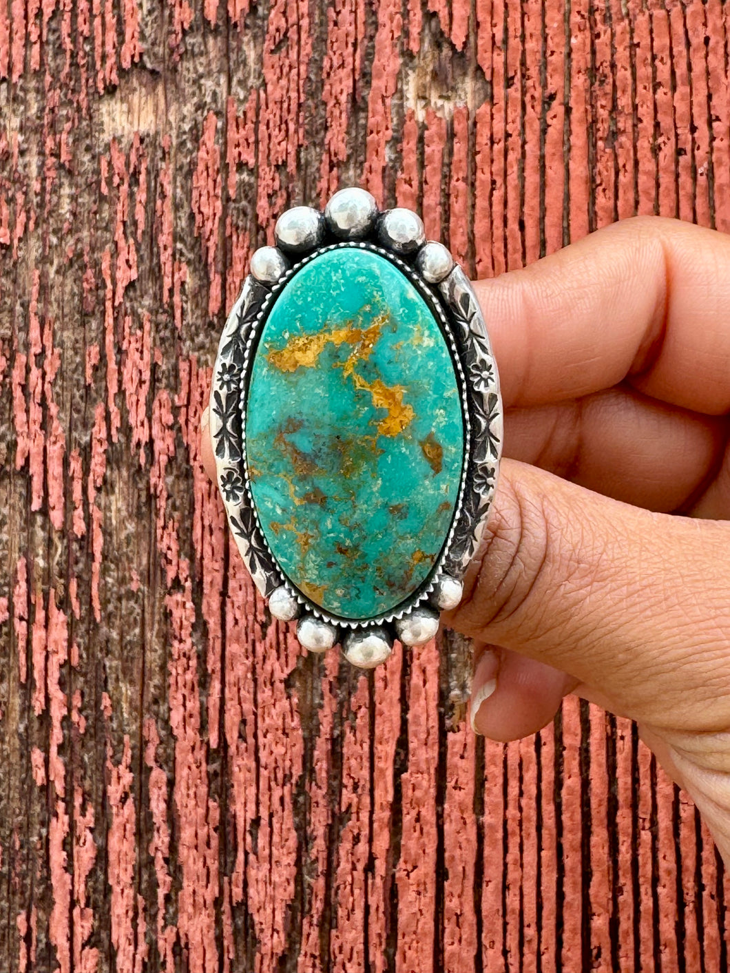 Golden Oasis Kingman Turquoise Piece