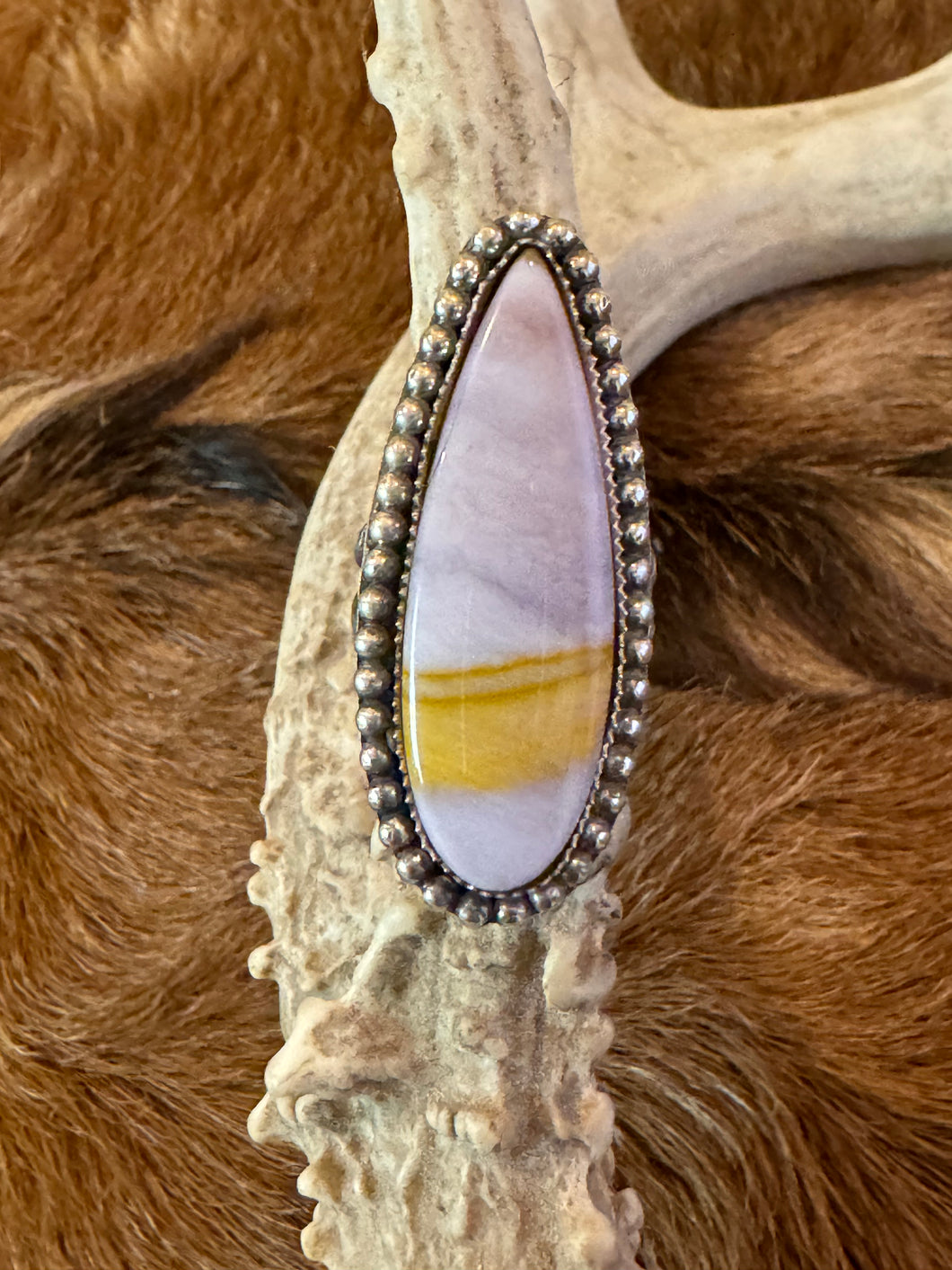 Lilac Luxe: Oregon Sunset Jasper with Gold Matrix Elegance