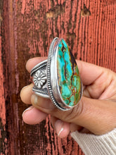 Load image into Gallery viewer, Wild Spirit Black Jack Turquoise Ring Treasure (Size 10.25)
