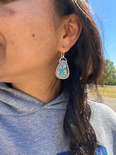 Load image into Gallery viewer, Morenci 2 Turquoise Dangles

