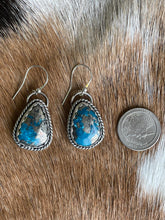 Load image into Gallery viewer, Morenci 2 Turquoise Dangles
