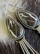 Load image into Gallery viewer, White Buffalo Fringe Earrings
