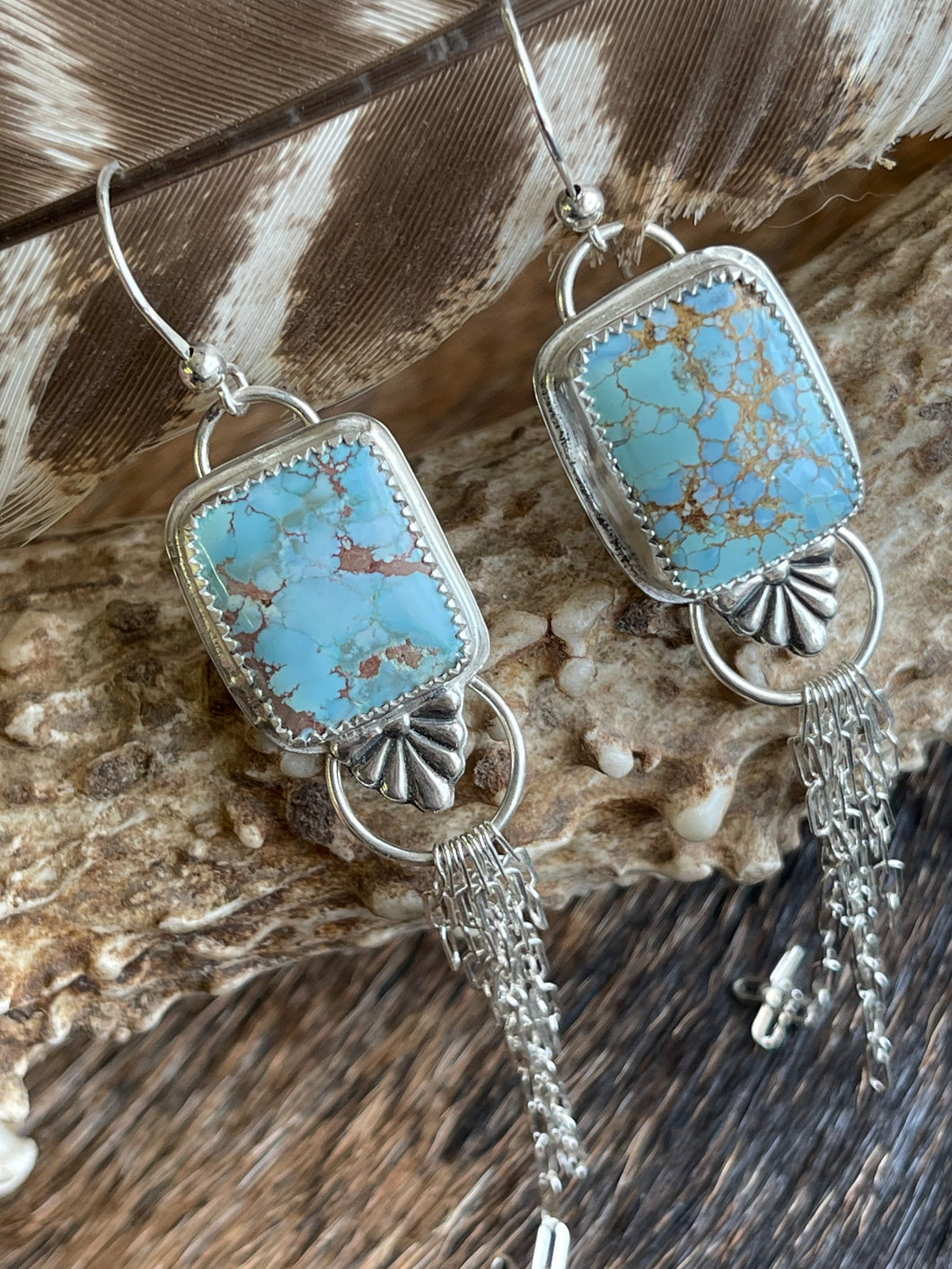 Sandhill Turquoise Duster Fringe Earrings