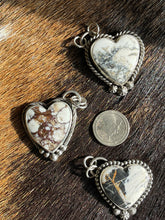 Load image into Gallery viewer, White Buffalo Heart Pendant
