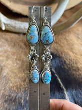 Load image into Gallery viewer, Hibiscus Golden Hill Triple Dangle Earrings
