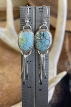 Load image into Gallery viewer, Oval Sandhill Turquoise Fringe Earrings
